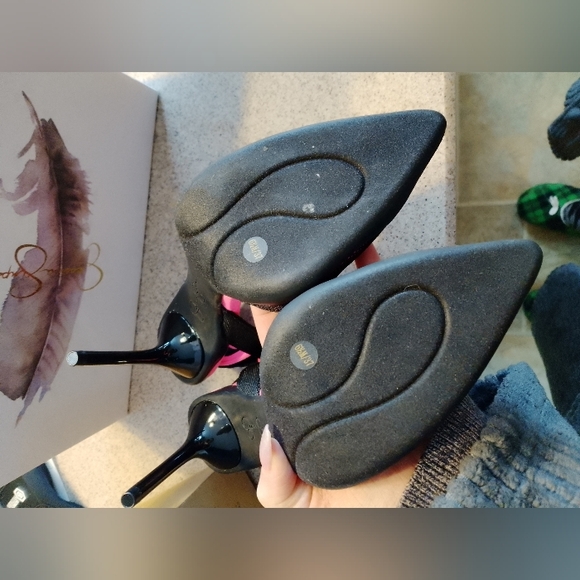 Jessica Simpson JP-Gazzela Pink and Black Women's Heels - Picture 6 of 8